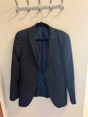 Topman Dark Navy Sport Coat Blazer